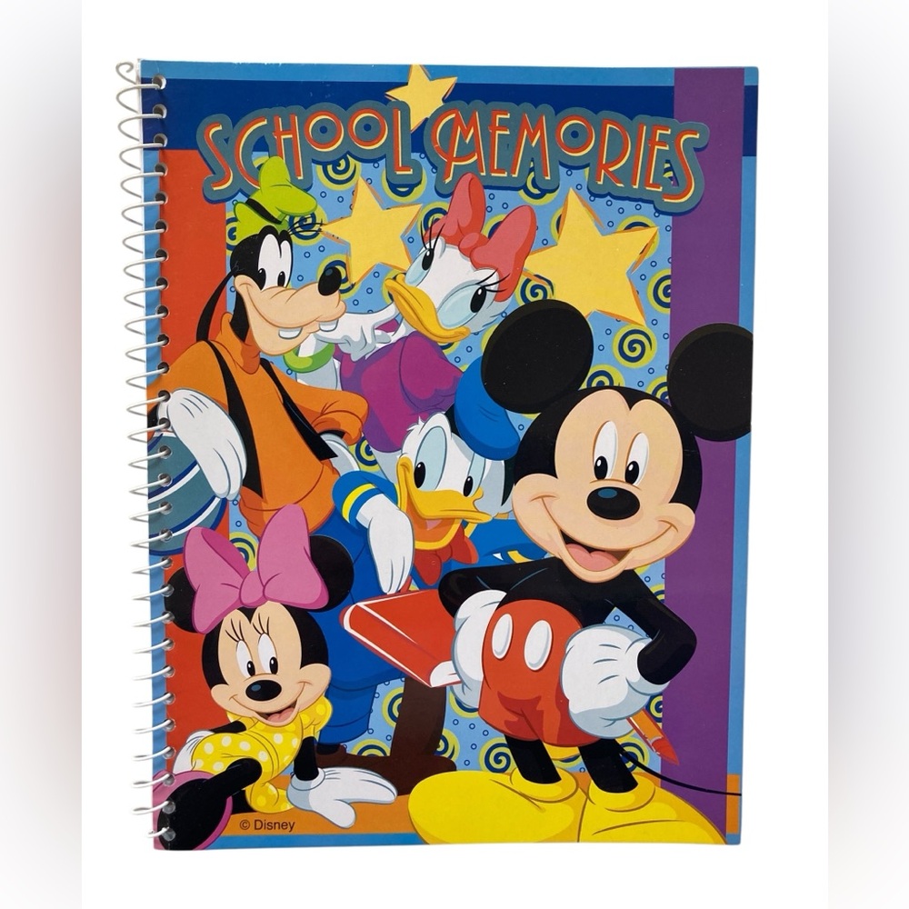 Disney School Memories Book‎ Spiral Mickey Friends Grade K-6 UNUSED 7.25"x9.5"